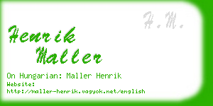 henrik maller business card